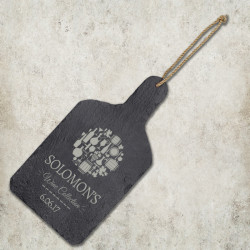 Personalized Slate Cutting Board with Hanger String, Customized Cutting Board, Wine Design Gift