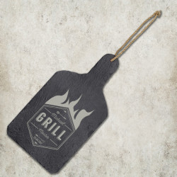 Personalized BBQ Cutting Board, Custom Barbeque Gift, Slate Cutting Board with Hanger String, Barbeque Gifts