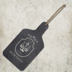 Custom Birthday Chopping Board, Zodiac Sign Gifts, Slate Cutting Board with Hanger String, Personalized Birthday Gifts