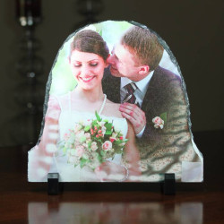 Personalized Oval Photo Picture Frame with Custom Image Printed