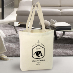 Personalized Birthday Zodiac Signs Natural High Quality Promotional Canvas Tote Bag w/Gusset