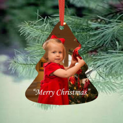Christmas Tree Personalized Christmas Ornament with Custom Image