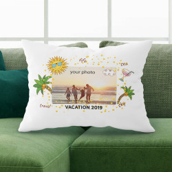 Personalized Vacation Pillow Case with Picture