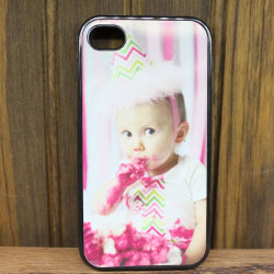 Black Dauphin iPhone 4/4s Personalized Rubber Case Custom Image