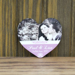 Heart Shaped Personalized Magnet with Custom Print Name Image Photo