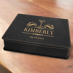 Customized Wine Tool Set, Personalized Leather Wine Tool Gift Set 5-Piece, Gifts for Wine Lovers