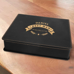 Best Man Personalized Gifts, Leather Wine Tool Set for Groomsmen, Custom Best Man Gift