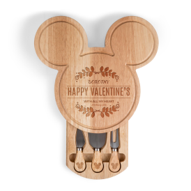 Personalized Valentine's Day Mickey Head Shaped Cheese Board