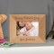 Happy Fathers' Day Personalized Wooden Picture Frame-5" x 3 1/2" Brown Horizontal (Frames)