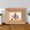 We Love You Grandma and Grandpa Personalized Wooden Picture Frame-5" x 3 1/2" Brown Horizontal (Frames)