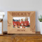 Hockey Personalized Wooden Picture Frame-5" x 3 1/2" Brown Horizontal (Frames)