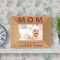 Mom I love You Personalized Wooden Picture Frame-5" x 3 1/2" Brown Horizontal (Frames)