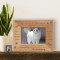 Gentle and Graceful Cat’s Friendship Personalized Wooden Picture Frame-5" x 3 1/2" Brown Horizontal (Frames)