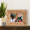 Happy Hanukkah and Many Menorah Personalized Wooden Picture Frame-5" x 3 1/2" Brown Horizontal (Frames)