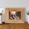 My First Father's Day Personalized Wooden Picture Frame-5" x 3 1/2" Brown Horizontal (Frames)