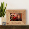 Personalized Merry Christmas by Year Wooden Picture Frame-5" x 3 1/2" (Horizontal)-Brown (Horizontal) (Frames)