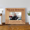Police Officer Personalized Wooden Picture Frame-5" x 3 1/2" Brown Horizontal (Frames)