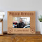 Police Officer Personalized Wooden Picture Frame-5" x 3 1/2" Brown Horizontal (Frames)