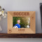 Soccer Personalized Wooden Picture Frame-5" x 3 1/2" Brown Horizontal (Frames)