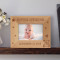 Baby's Name and Birthdate Personalized Wooden Picture Frame-5" x 3 1/2" Brown Horizontal (Frames)
