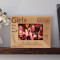 Girls' Night Out Personalized Wooden Picture Frame-5" x 3 1/2" Brown Horizontal (Frames)