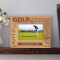 Golf Lovers Personalized Wooden Picture Frame-5" x 3 1/2" Brown Horizontal (Frames)
