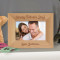 Happy Fathers' Day Personalized Wooden Picture Frame-6" x 4" Brown Horizontal (Frames)
