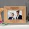 Groomsmen Personalized Wooden Picture Frame-6" x 4" Brown Horizontal (Frames)