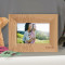 Couple in Love Plain Personalized Wooden Picture Frame-6" x 4" Brown Horizontal (Frames)
