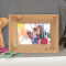 Dad and Me Personalized Wooden Picture Frame-6" x 4" Brown Horizontal (Frames)