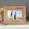 Deep Sea Fishing Personalized Wooden Picture Frame-6" x 4" Brown Horizontal (Frames)