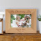 My Christening Day Personalized Wooden Picture Frame-6" x 4" Brown Horizontal (Frames)