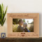 Forever in Our Hearts Dad Personalized Wooden Picture Frame-6" x 4" Brown Horizontal (Frames)