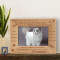 Gentle and Graceful Cat’s Friendship Personalized Wooden Picture Frame-6" x 4" Brown Horizontal (Frames)