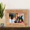 Happy Hanukkah and Many Menorah Personalized Wooden Picture Frame-6" x 4" Brown Horizontal (Frames)