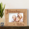 3 Family Generations Personalized Picture Frame-6" x 4" Brown Horizontal (Frames)