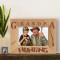 When The Going Gets Tough Grandpa Goes Hunting Personalized Wooden Picture Frame-6" x 4" Brown Horizontal (Frames)