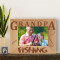 Personalized When the Going Gets Tough Grandpa Goes Fishing Wooden Picture Frame-6" x 4" Brown Horizontal (Frames)