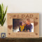 Personalized Happy Fathers’ Day Wooden Picture Frame-6" x 4" (Horizontal)-Brown (Horizontal) (Frames)