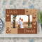 Him & Her Personalized Wooden Picture Frame -6" x 4" Brown Horizontal (Frames)