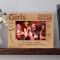 Girls' Night Out Personalized Wooden Picture Frame-6" x 4" Brown Horizontal (Frames)