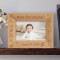 Baby's Name and Birthdate Personalized Wooden Picture Frame-6" x 4" Brown Horizontal (Frames)