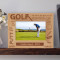 Golf Lovers Personalized Wooden Picture Frame-6" x 4" Brown Horizontal (Frames)