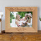 My Christening Day Personalized Wooden Picture Frame-7" x 5" Brown Horizontal (Frames)