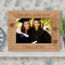 Graduating Class of This Year Personalized Wooden Picture Frame-7" x 5" Brown Horizontal (Frames)