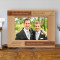 Groomsman Today, Best Friend Forever Personalized Wooden Picture Frame-6" x 4" Brown Horizontal (Frames)