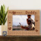 Our Hearts Belong to Daddy Personalized Wooden Picture Frame-7" x 5" Brown Horizontal (Frames)