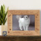 Gentle and Graceful Cat’s Friendship Personalized Wooden Picture Frame-7" x 5" Brown Horizontal (Frames)