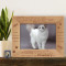 Gentle and Graceful Cat’s Friendship Personalized Wooden Picture Frame-7" x 5" Brown Horizontal (Frames)