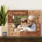 Grandpa's Love Personalized Wooden Picture Frame-7" x 5" Brown Horizontal (Frames)